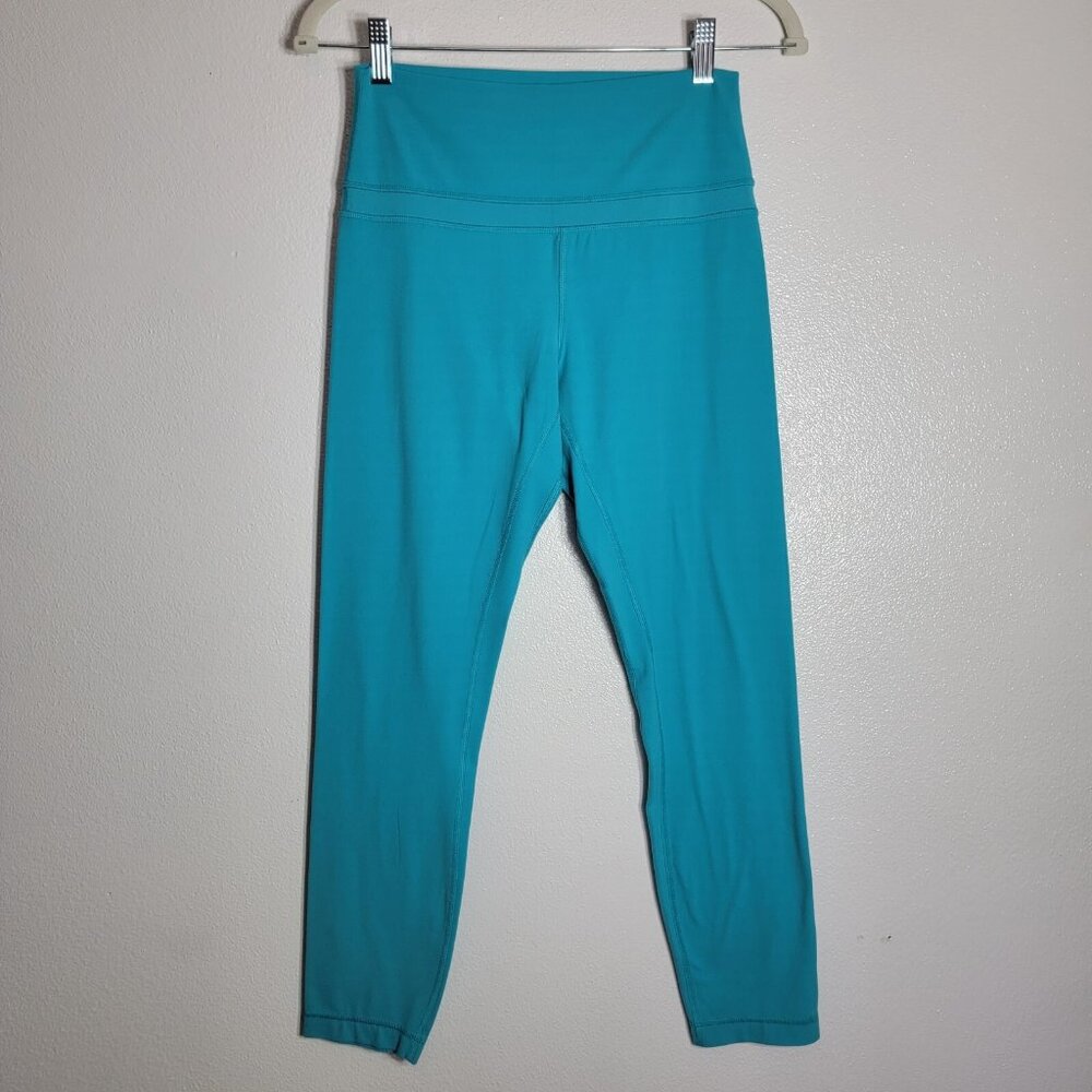 Lululemon OG Align in Peacock Blue Leggings Size 6 High Rise Full Length